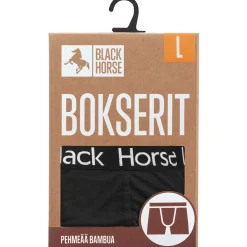BLACK HORSE M BOKSERIT BAMBU MUSTA S
