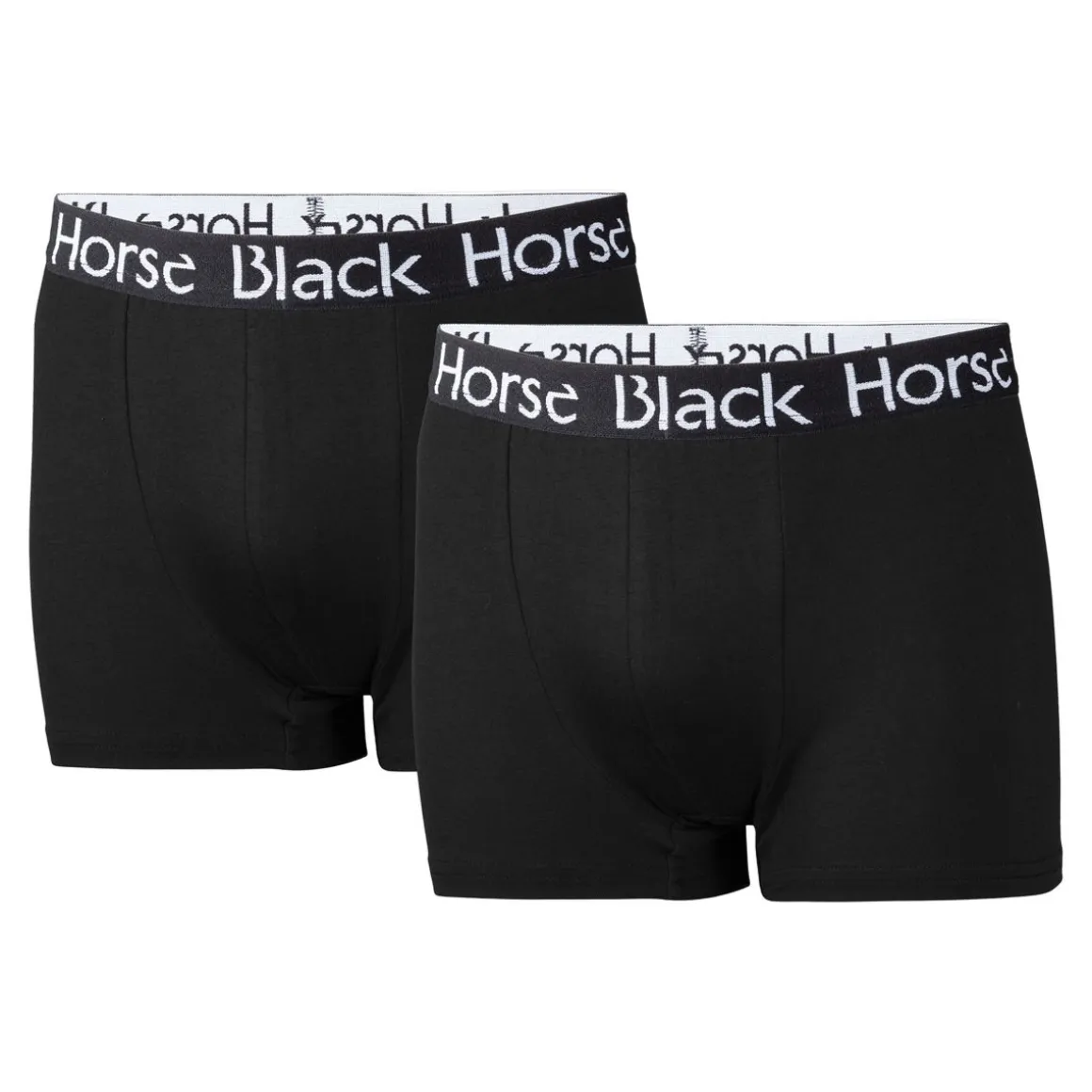 BLACK HORSE POIKIEN BOKSERIT 2-PACK MUSTA 158-164
