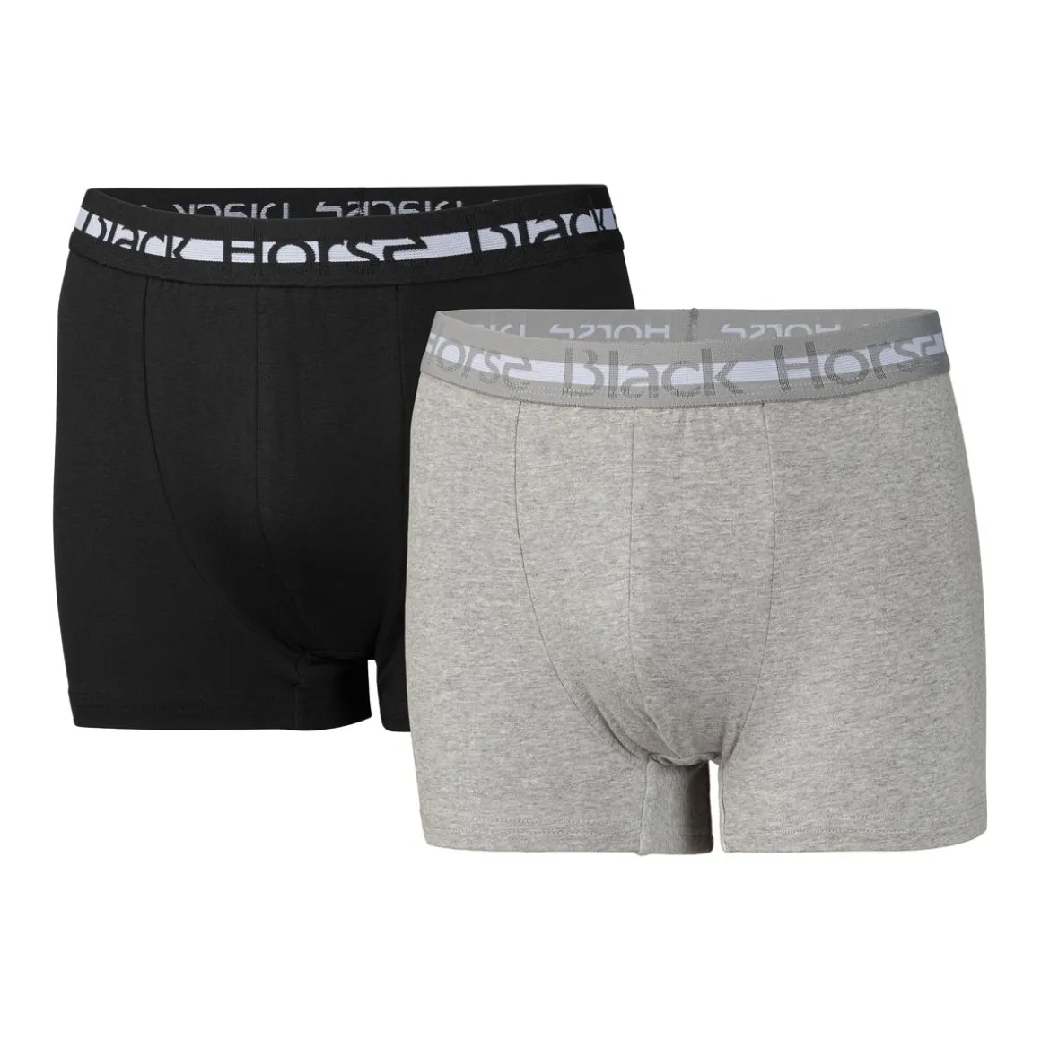 BLACK HORSE POIKIEN BOKSERIT 2-PACK MUSTA-HARMAA 134-140