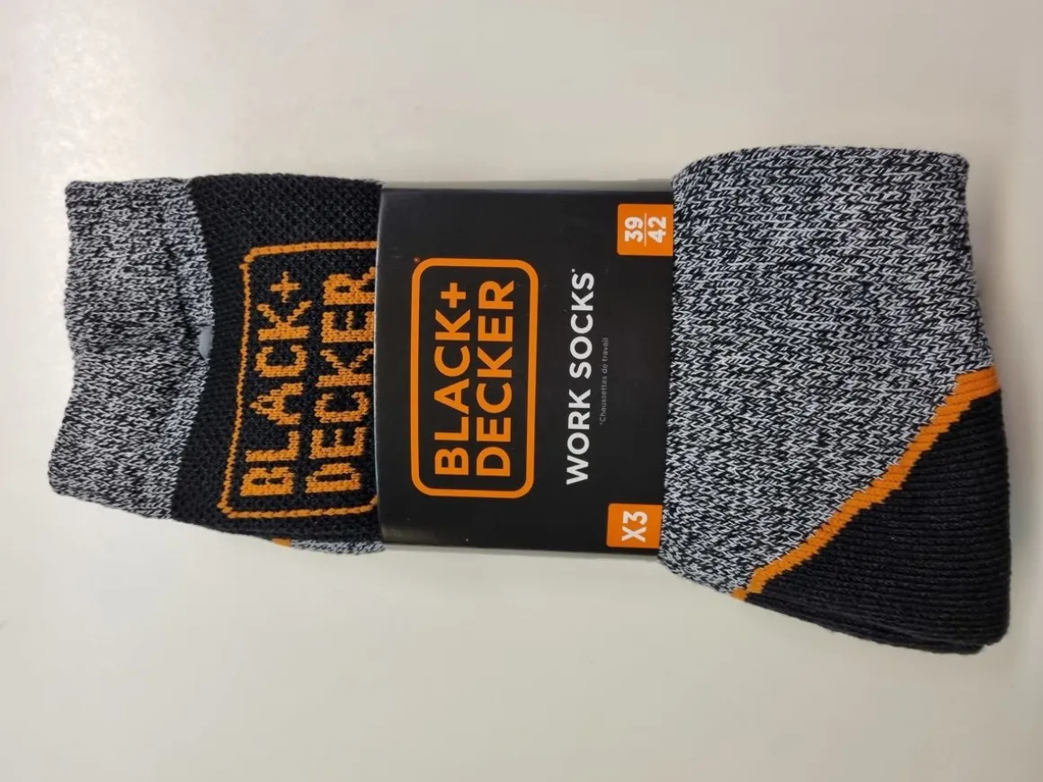 BLACK&DECKER TYÖSUKKA 3-PACK HARMAA 39/42