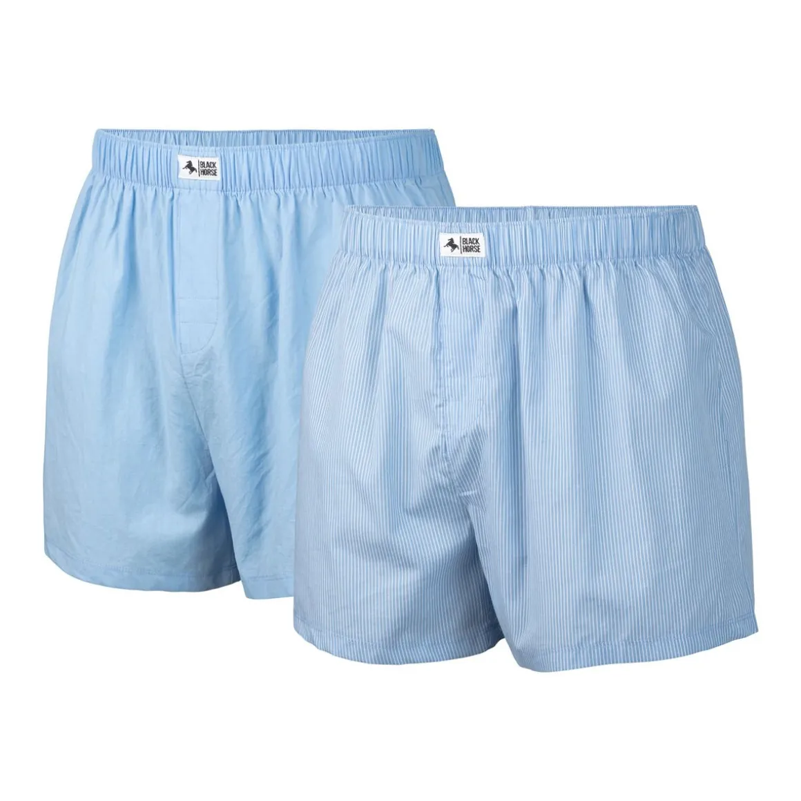 BLACK HORSE BOKSERISHORTSIT 2-PACK XXL VAALEANSININEN