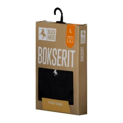 BLACK HORSE M BOKSERIT BAMBU MUSTA L