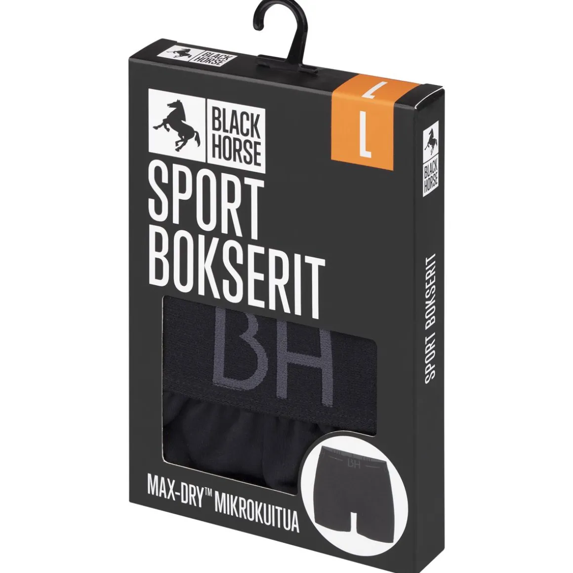 BLACK HORSE M. SPORT BOKSERIT XXL ,I067 MUSTA