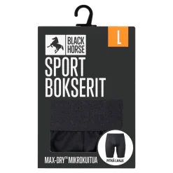 BLACK HORSE PITKÄLAHKEISET URHEILUBOKSERIT MUSTA M