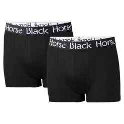 BLACK HORSE POIKIEN BOKSERIT 2-PACK MUSTA 134-140