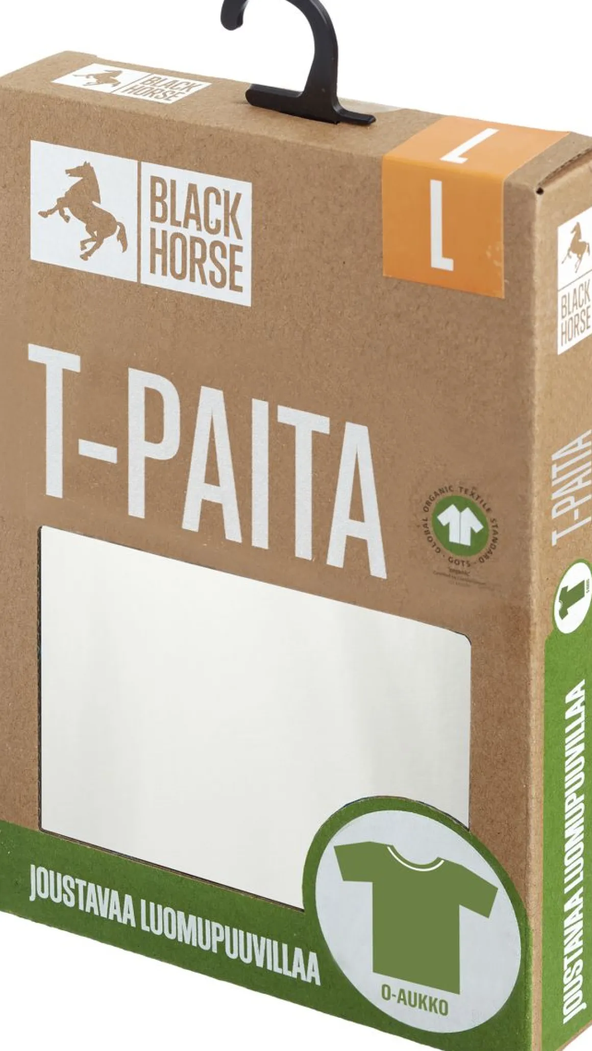 BLACK HORSE T-PAITA O-PÄÄNTIE VALKOINEN M