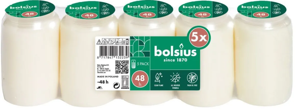 BOLSIUS ÖLJYKYNTTILÄ PIENI 48H 5KPL