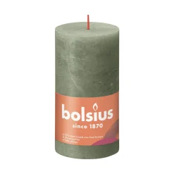 BOLSIUS PÖYTÄKYNTTILÄ 130/68 RUSTIC FRESH OLIVE