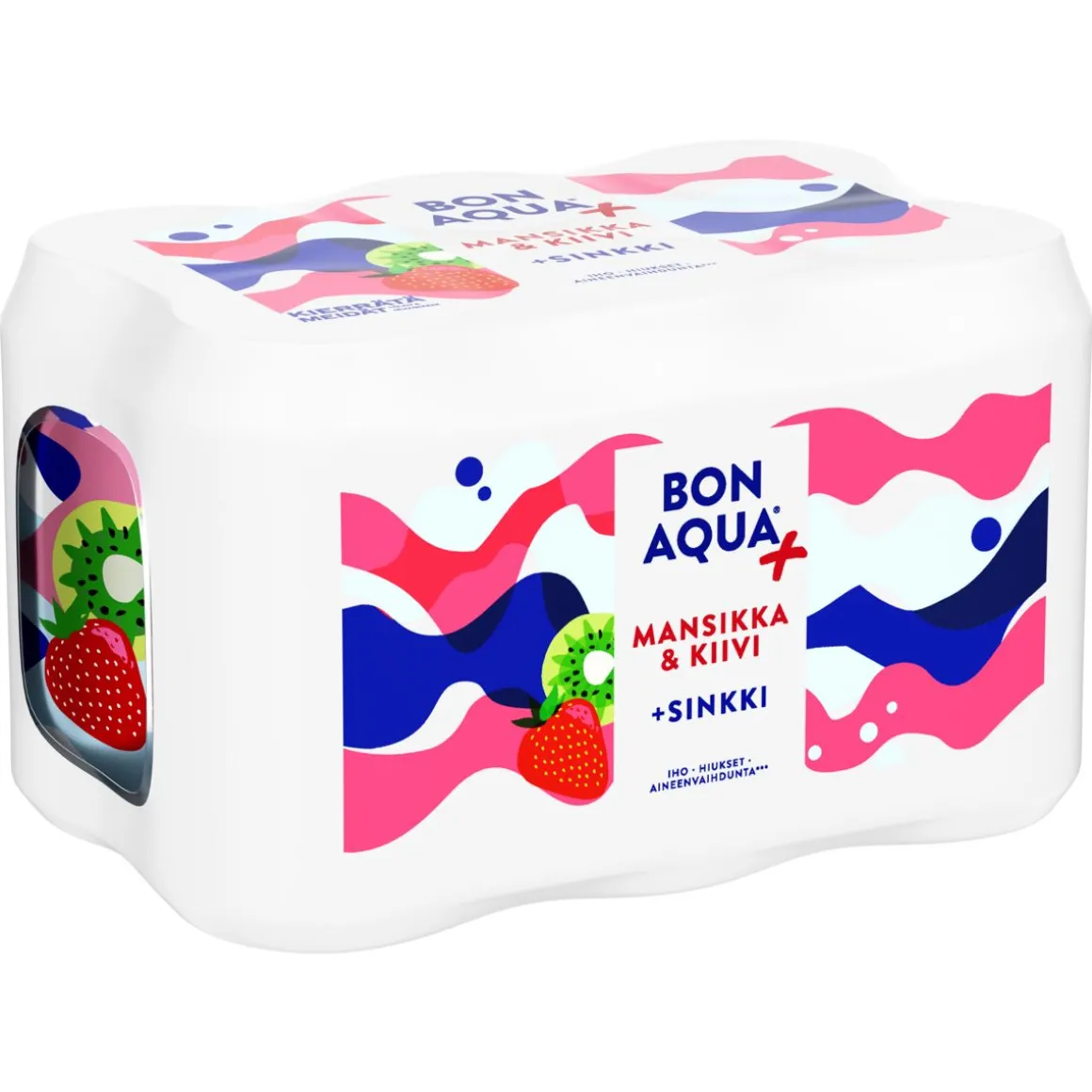 BONAQUA+ LOISTE MANSIKKA&KIIVI 0,33 TLK 6-PACK 1,98 L