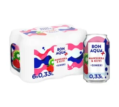 BONAQUA+ LOISTE MANSIKKA&KIIVI 0,33 TLK 6-PACK 1,98 L