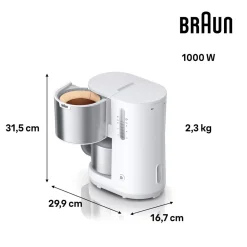 BRAUN KF1505WH PURSHINE TERMOSKAHVINKEITIN