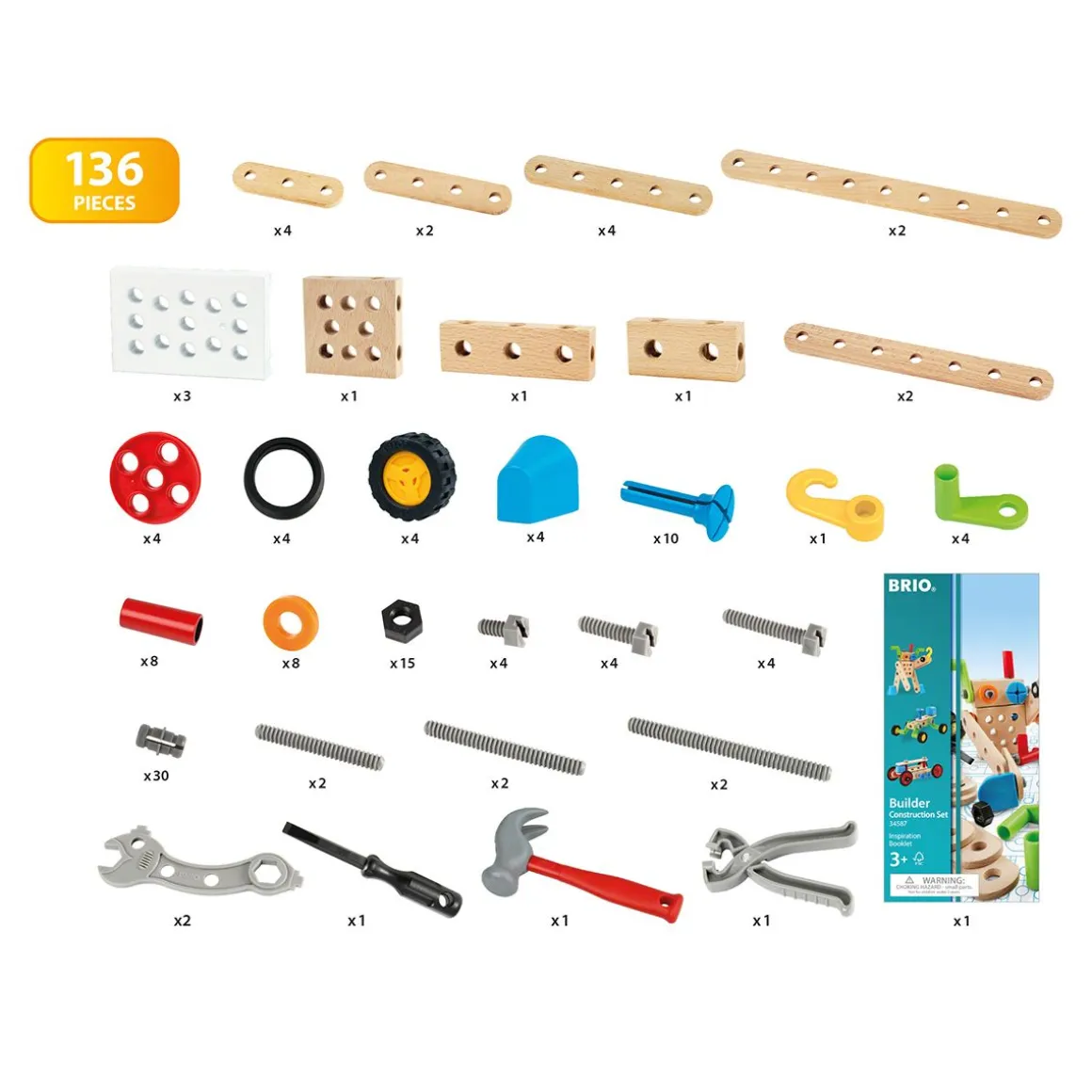 BRIO BUILDER RAKENNUSSETTI 136 OSAA