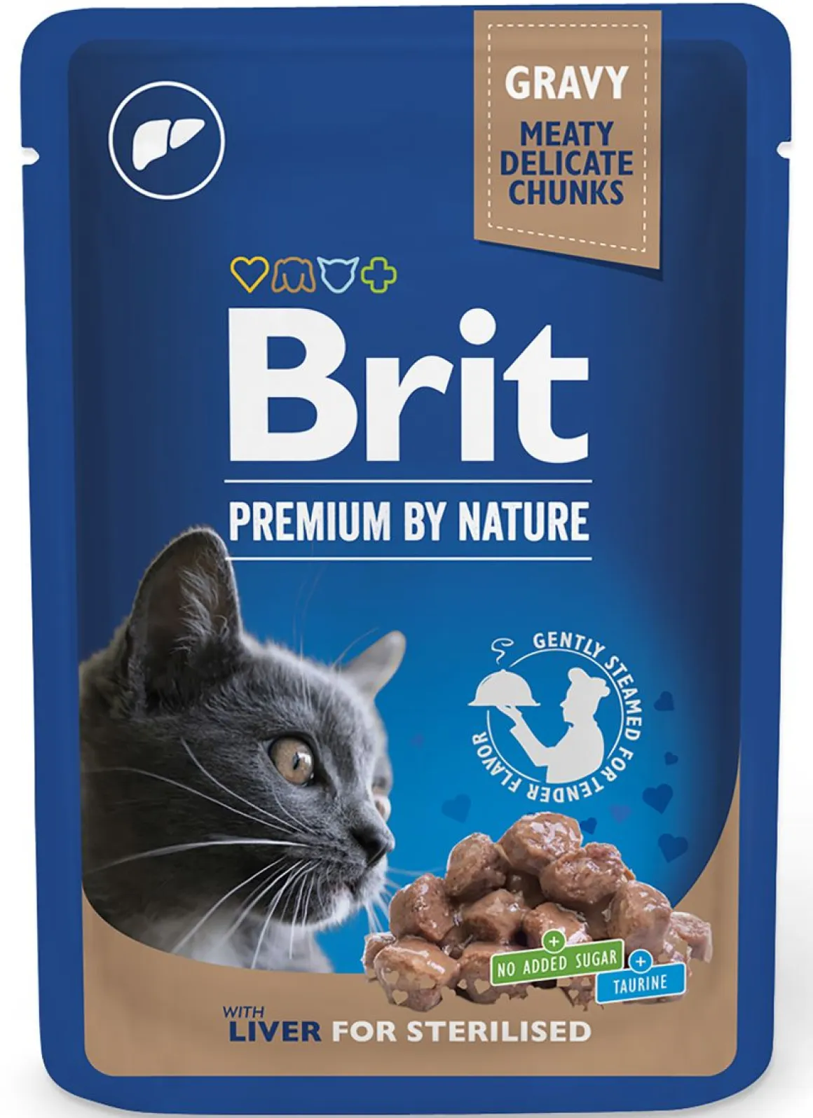 BRIT PREMIUM BY NATURE CAT ANNOSP. STER. GRAVY LIVER 100 G