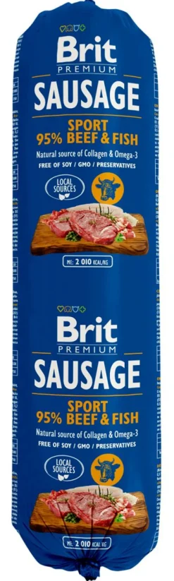 BRIT PREMIUM SAUSAGE SPORT BEEF & FISH 800 G