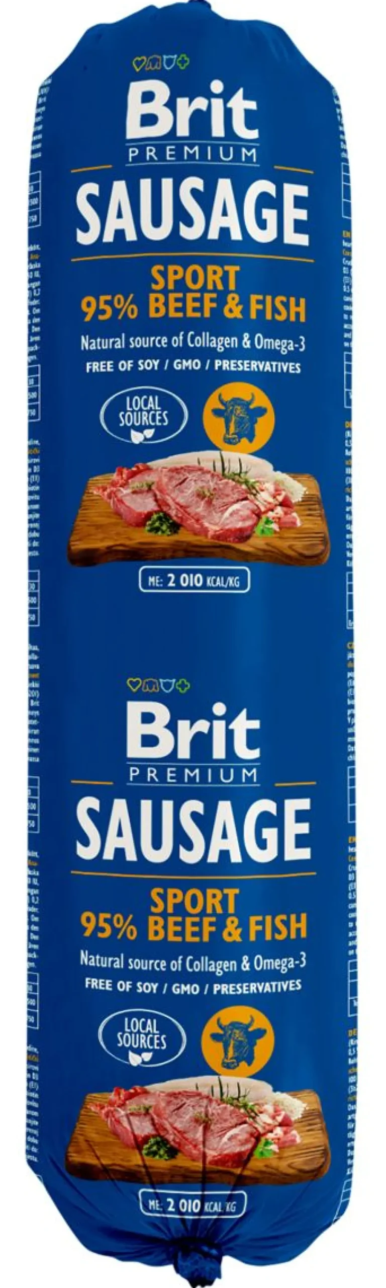 BRIT PREMIUM SAUSAGE SPORT BEEF & FISH 800 G