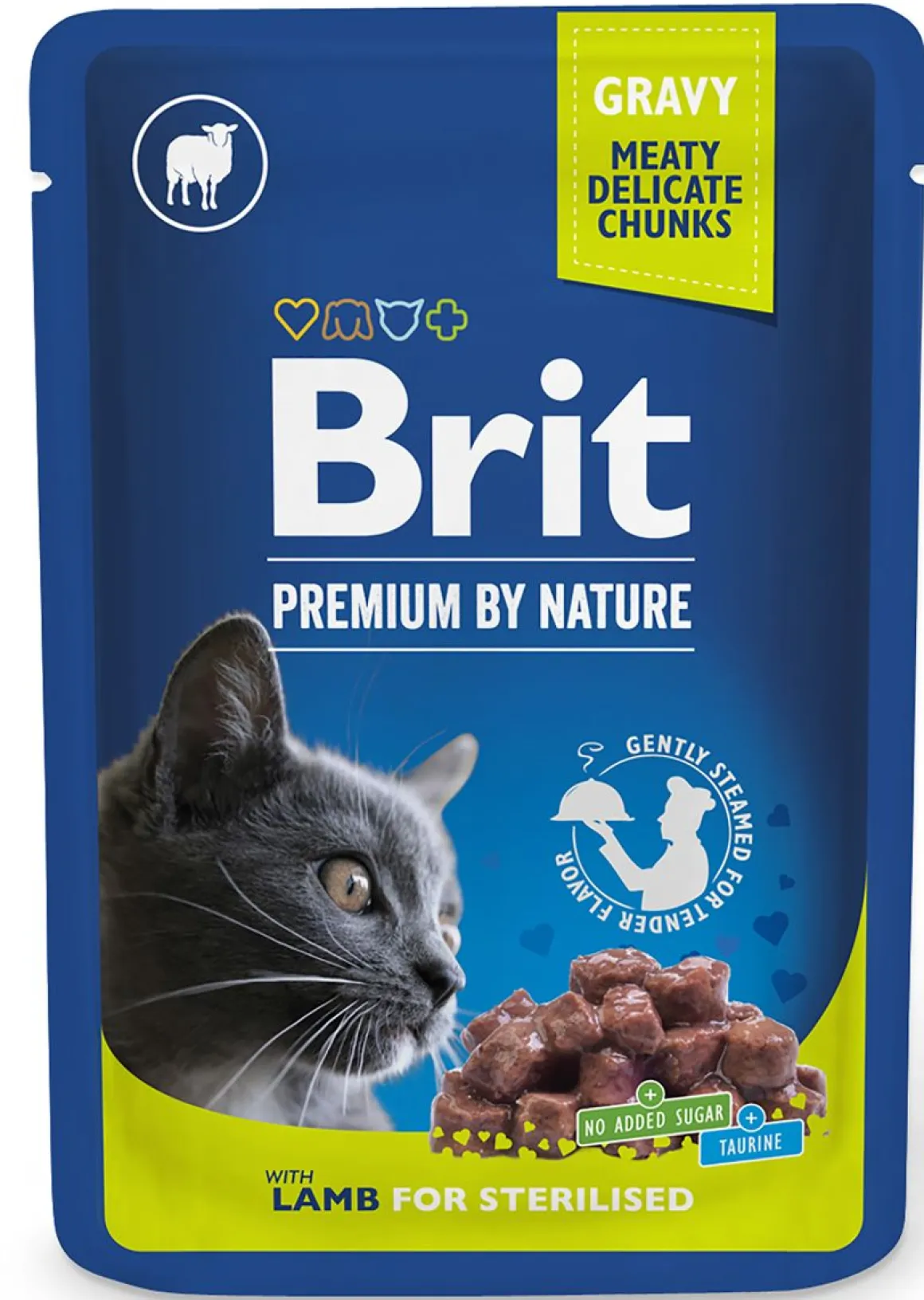 BRIT PREMIUM BY NATURE CAT ANNOSP. STER. GRAVY LAMB 100 G