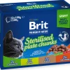 BRIT PREMIUM BY NATURE CAT ANNOSP. STERILISED PLATE CHUNKS 12*1 1,2 KG