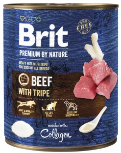 BRIT PREMIUM BY NATURE PATE BEEF WITH TRIPE 800 G