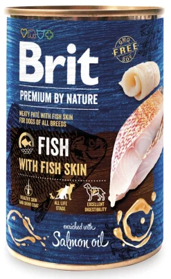 BRIT PREMIUM BY NATURE PATE FISH WITH FISH SKIN 400 G