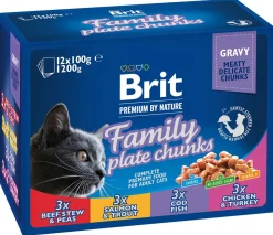 BRIT PREMIUM CAT ANNOSP. ADULT FAMILY PLATE CHUNKS 12*100G 1,2 KG