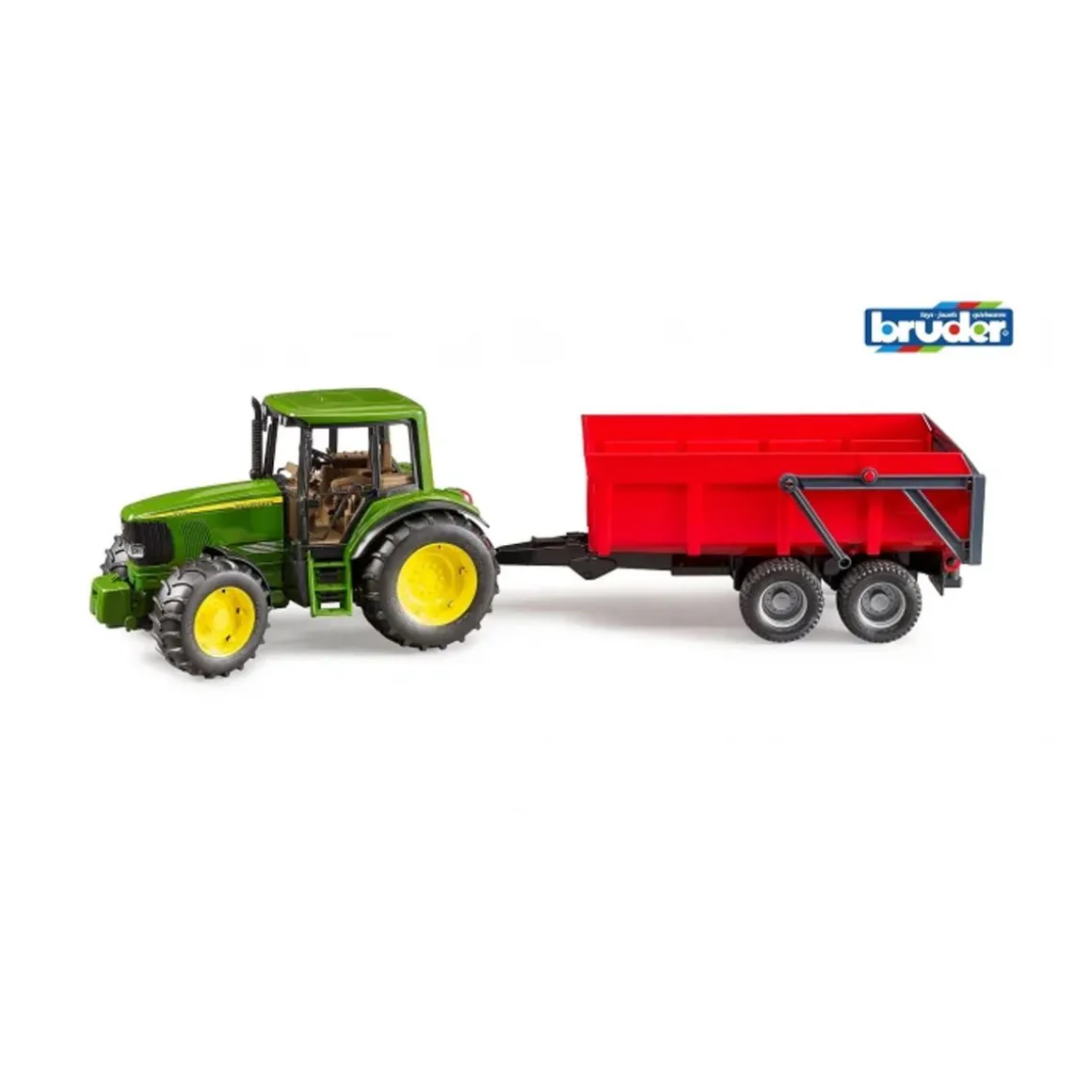 BRUDER BR2057 JOHN DEERE 6920 TRAKTORI PUNAISELLA KIPPIPERÄVAUN