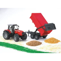 BRUDER BR2045 MASSEY FERGUSON 7480 TRAKTORI KIPPIPERÄVAUNULLA