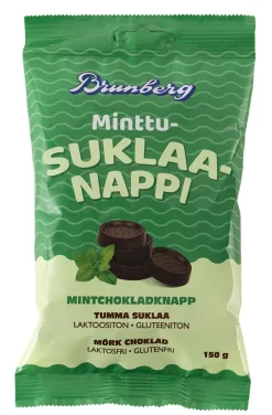 BRUNBERG TUMMA MINTTUSUKLAANAPPI PUSSI LAKTOOSITON 150 G