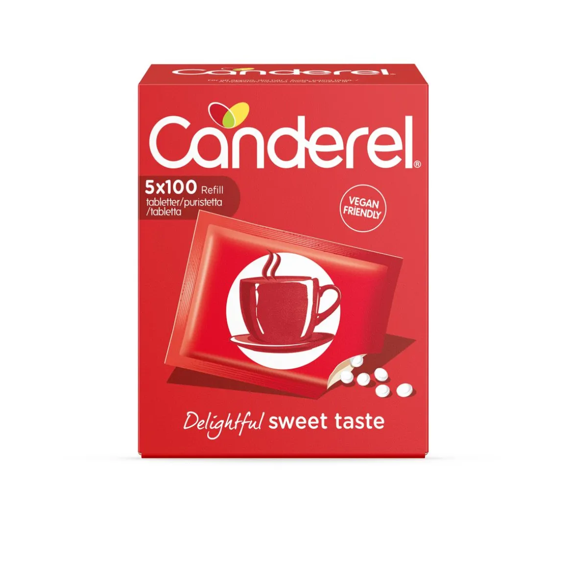 CANDEREL MAKEUTUSPURISTE TÄYTTÖPAKKAUS 500 KPL