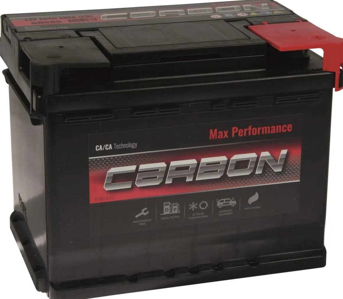 CARBON AKKU 60AH 242X175X190 480A(EN) -/+