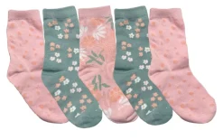 CARLSTEINS LASTEN SUKAT 5-PACK 25/27 PINKKI/VIHREÄ