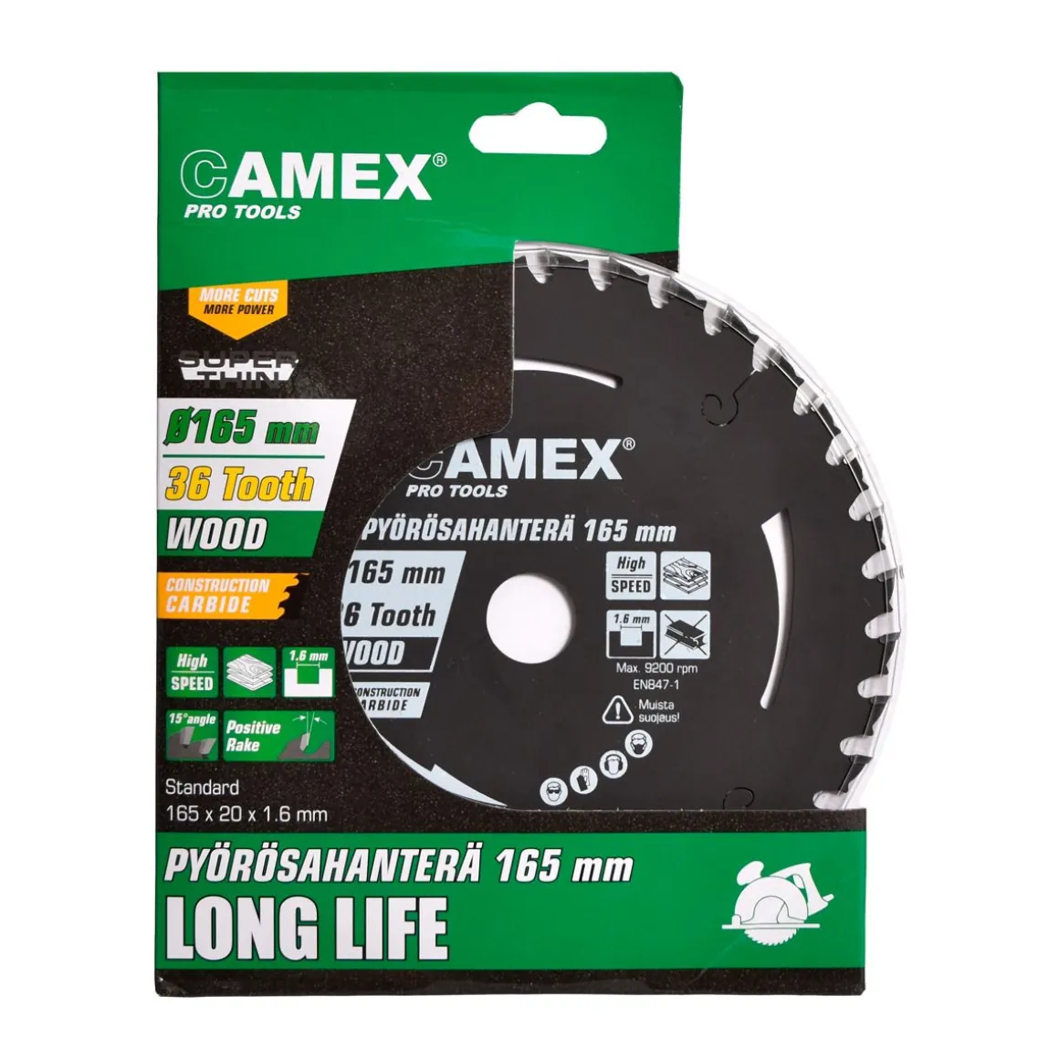 CARMEX PYÖRÖSAHANTERÄ PRO 165X20X1,6MM 36T