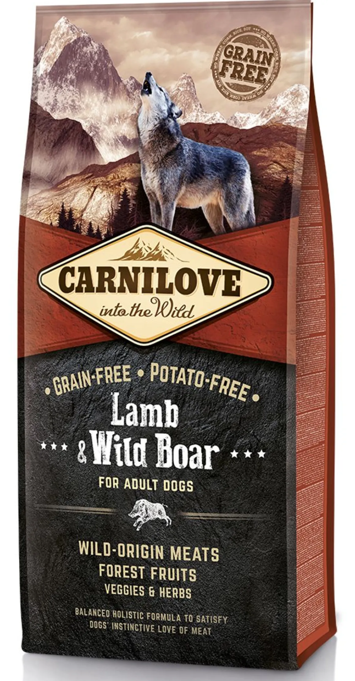 CARNILOVE KOIRAN TÄYSRAVINTO ADULT LAMMAS-VILLISIKA 12 KG