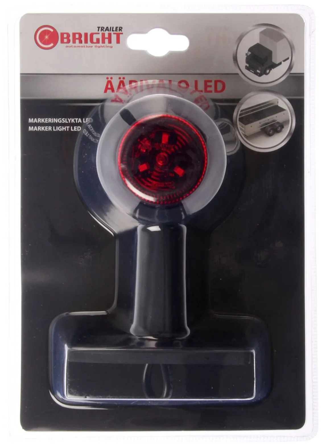 C-BRIGHT LED ÄÄRIVALO 12-24V PUN/VAL. KUMIVARSI