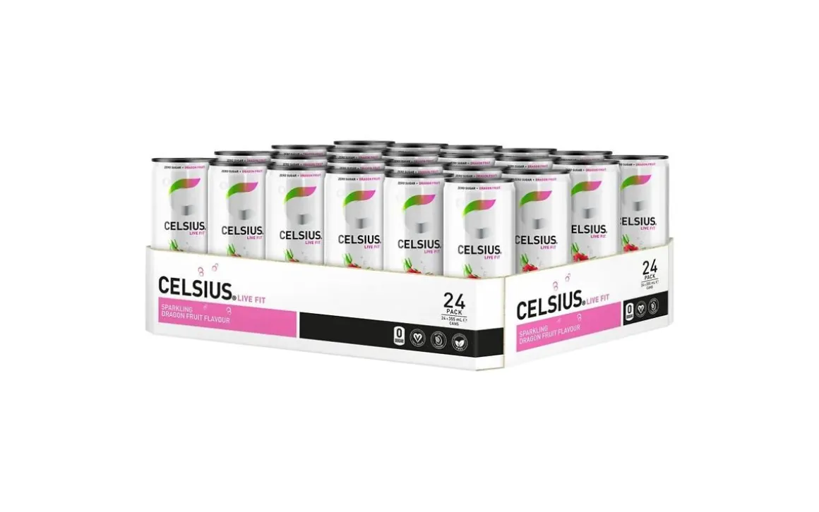 CELSIUS VITAMINOITU ENERGIAJUOMA DRAGONFRUIT 0,355 TLK 24-PACK 8,52