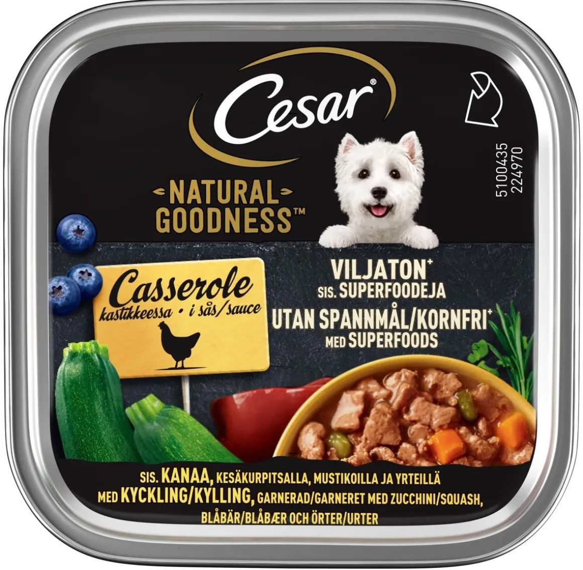 CESAR NATURAL GOODNESS VILJATON KANAA KASTIKKEESSA 100 G