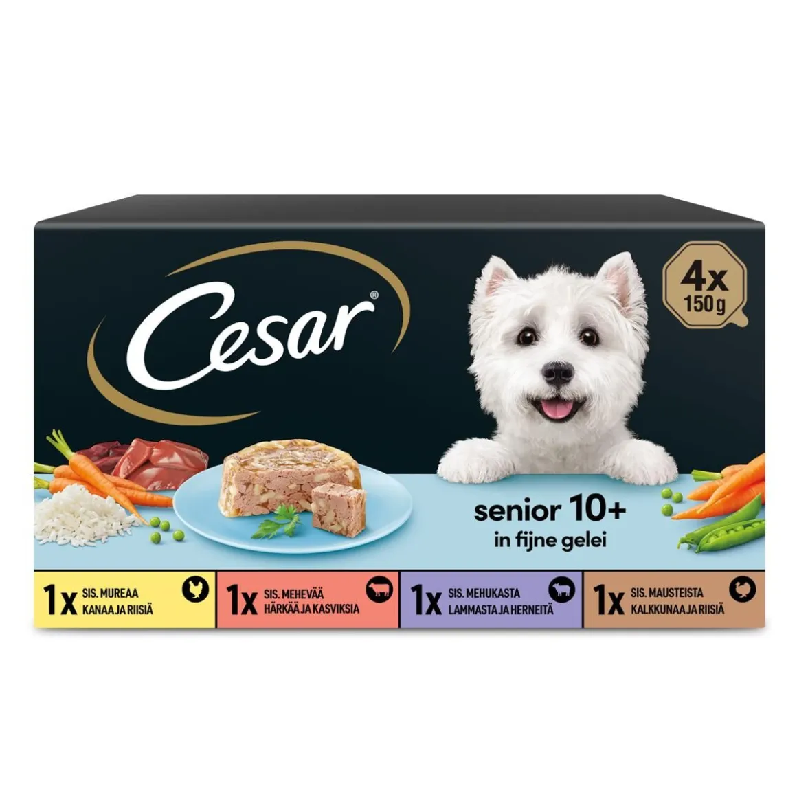 CESAR SENIOR HYYTELÖLAJITELMA 4*150G 600 G