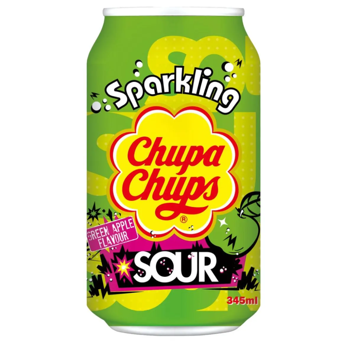 CHUPA CHUPS SOUR GREEN APPLE TLK (KR) 345 ML