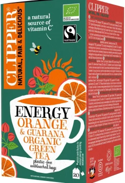 CLIPPER VIHREÄ TEE 20PS APPELSIINI LUOMU 40 G