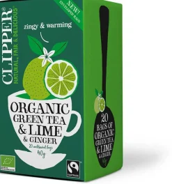 CLIPPER VIHREÄ TEE Lime & Inkivääri 20PSS 40 G