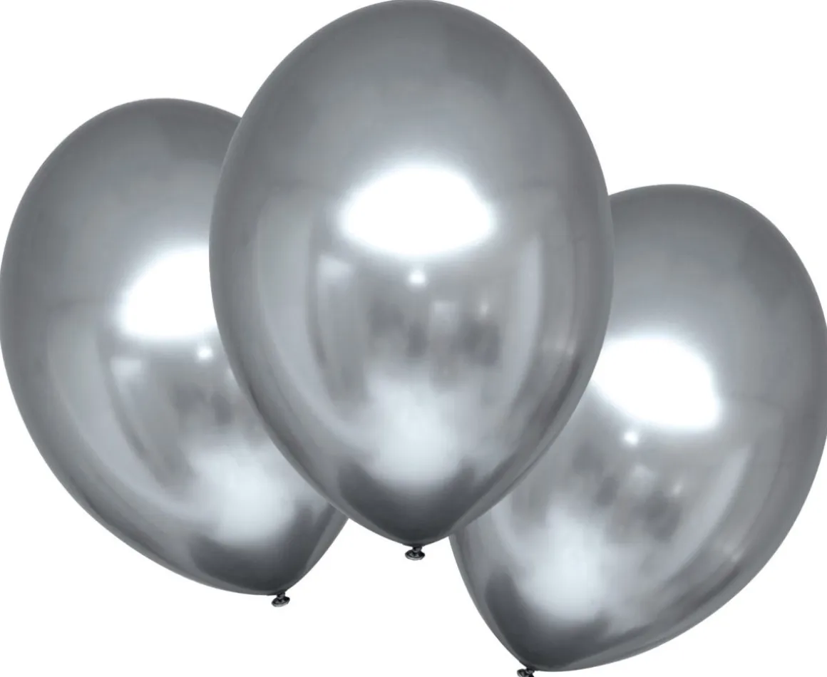 28 CM METALLIKROMIHOPEA SATIN LUXE ILMAPALLO 6 KPL/PSS