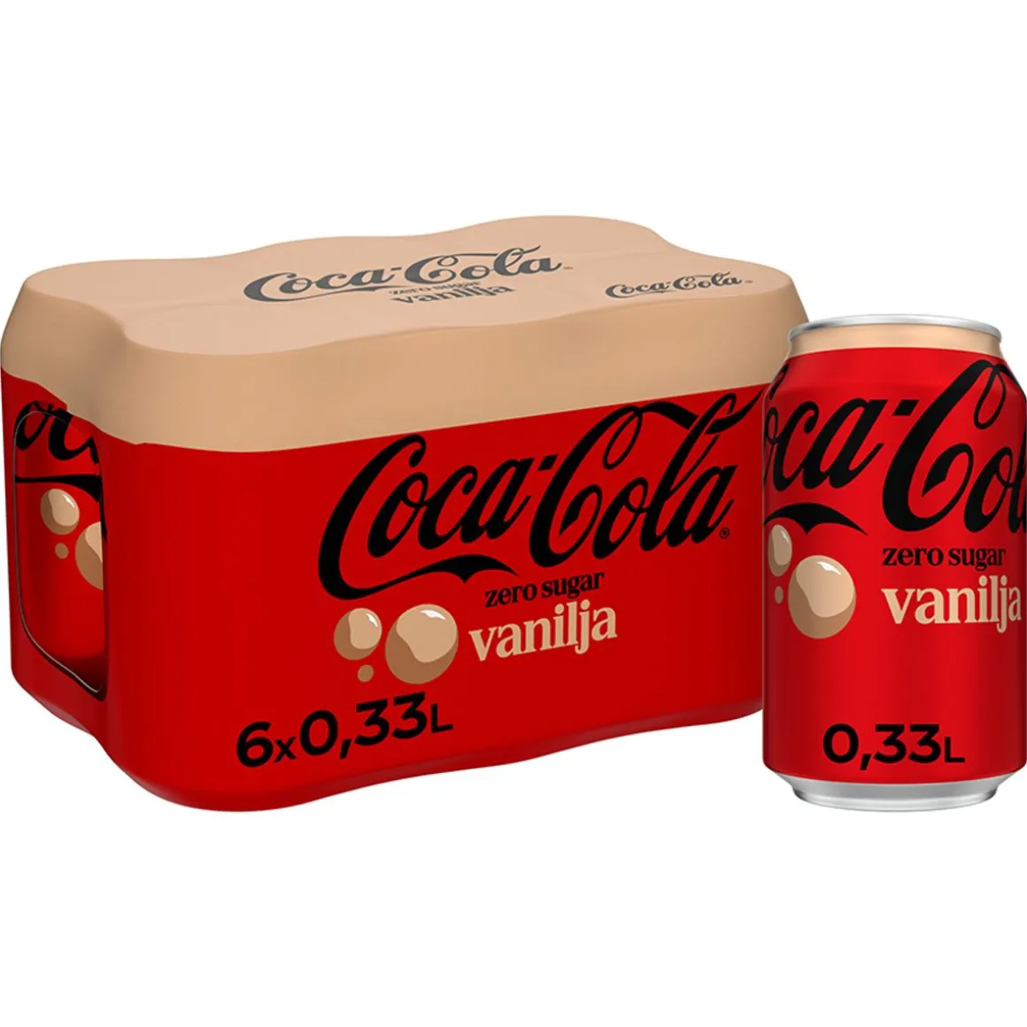 COCA-COLA ZERO VANILJA 0,33 TLK 6-PACK 1,98 L