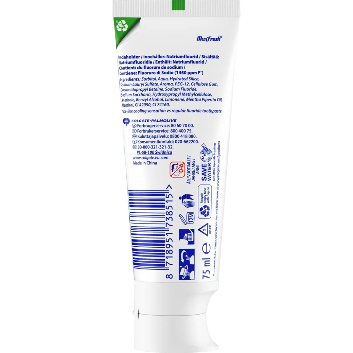 COLGATE HAMMASTAHNA MAXFRESH COOLIN 75 ML