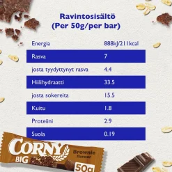 CORNY BIG VÄLIPALAPATUKKA BROWNIE 50 G