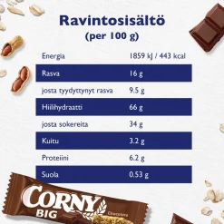 CORNY BIG VÄLIPALAPATUKKA BROWNIE 50 G