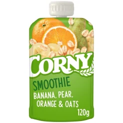 CORNY SMOOTHIE BANAANI, PÄÄRYNÄ, APPELSIINI & KAURA 120 G