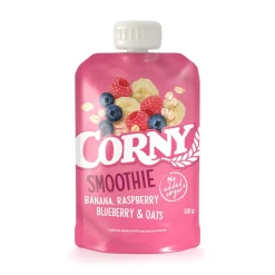 CORNY SMOOTHIE BANAANI, VADELMA, MUSTIKKA & KAURA 120 G