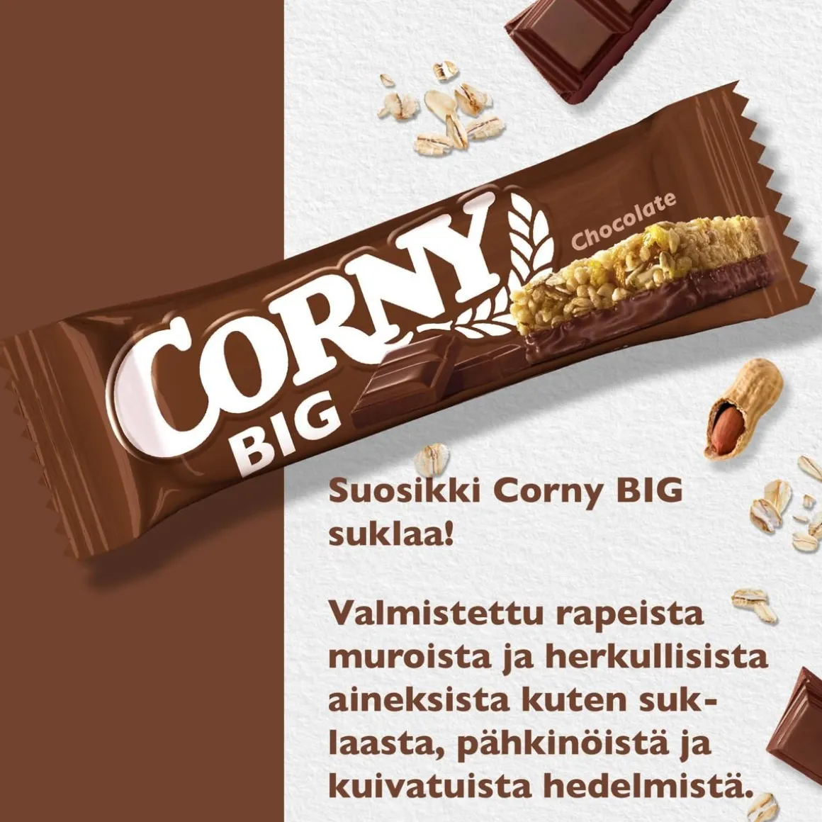 CORNY VÄLIPALAPATUKKA SUKLAA 6X25G 150 G