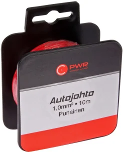 C-PWR AUTOJOHTO 1,0MM2 PUNAINEN 10M