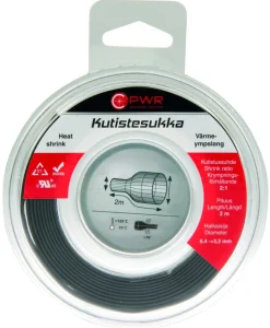 C-PWR KUTISTESUKKA 6,4-3,2MM MUSTA 2M