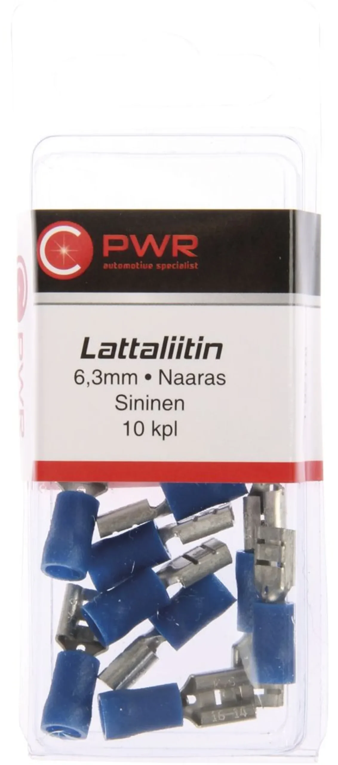 C-PWR LATTALIITIN 6,3MM NAARAS SININEN 10KPL